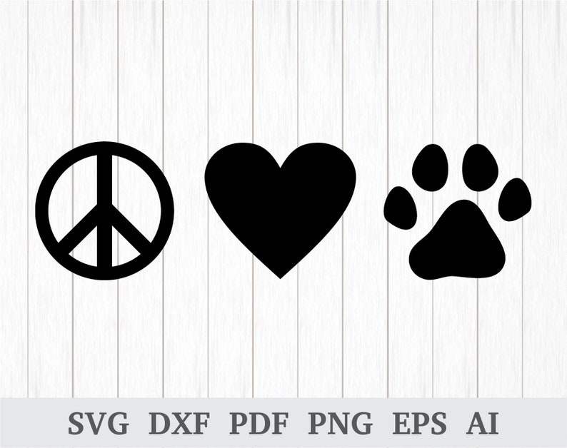 Download Peace Love Paw SVG Peace Love Dogs SVG Animal Lover SVG ...