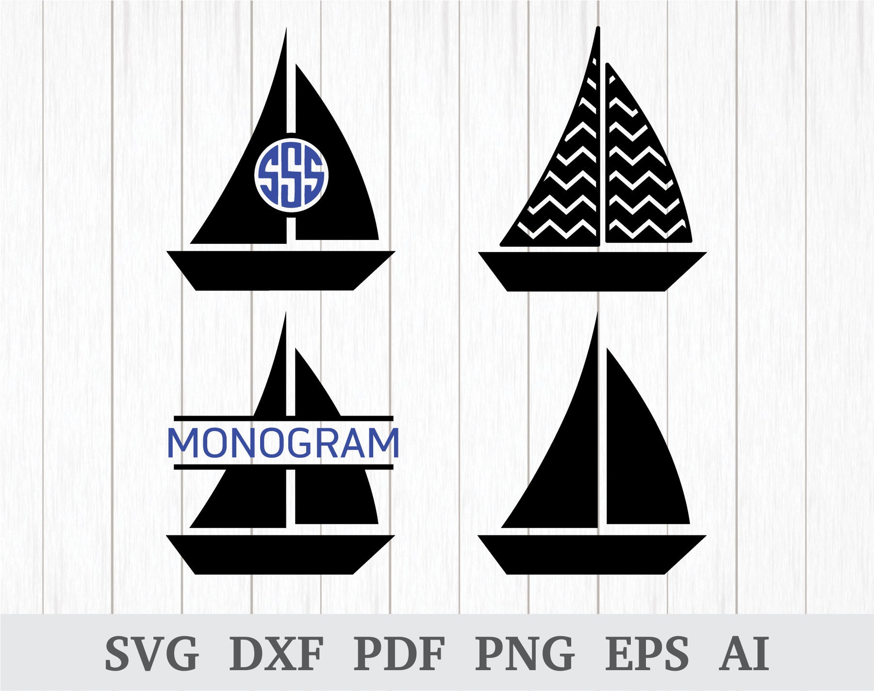 Sailboat SVG Boat SVG Nautical SVG Sailboat Clipart | Etsy