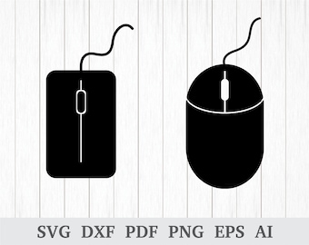 Computer Mouse SVG, Mouse svg , Mouse Vector, Computer Mouse Clipart / Vector, Computer svg, cricut & silhouette, dxf, ai, pdf, png, eps