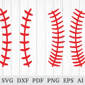 Baseball Stitches SVG, Sports SVG, Baseball SVG, Softball Stitches svg cutting file, cricut & silhouette, vinyl, dxf, ai, pdf, png, eps
