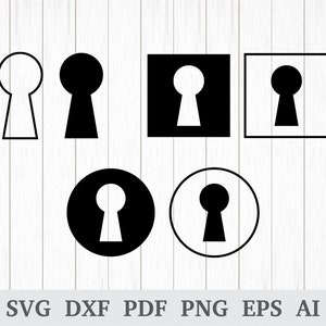 Ojo de llave svg, agujero de llave svg, vector de ojo de cerradura, vector de agujero de llave, imágenes prediseñadas de ojo de cerradura, bloqueo svg, cricut & silueta, vinilo, dxf, ai, pdf, png, eps