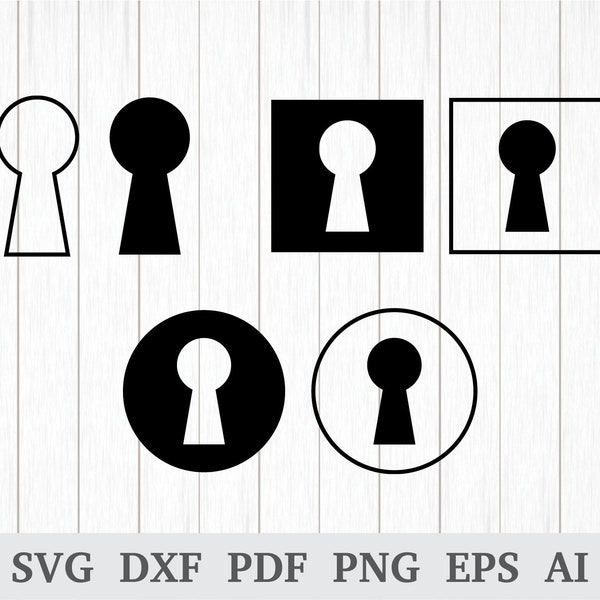 Keyhole svg, Key hole svg, Keyhole vector, Key hole vector, Keyhole clipart, lock svg, cricut & silhouette, vinyl, dxf, ai, pdf, png, eps