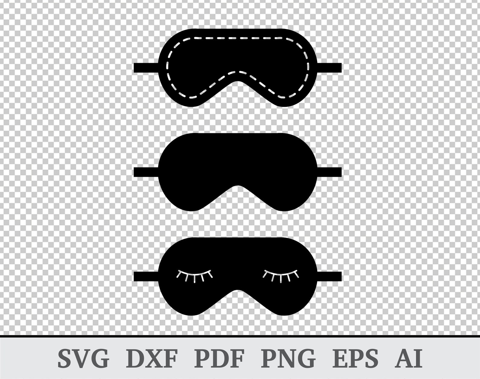 Sleeping Mask SVG Sleeping Mask Vector Sleep Mask Svg Etsy