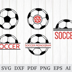 Soccer Ball Monogram SVG, Soccer Ball SVG, Soccer Monogram SVG, Sports Monogram svg, cricut & silhouette, vinyl, dxf, ai, pdf, png, eps
