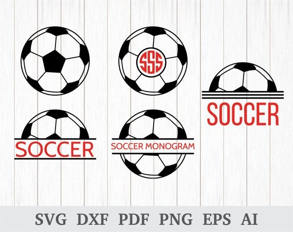 Soccer Ball Monogram Svg Soccer Ball Svg Soccer Monogram Etsy