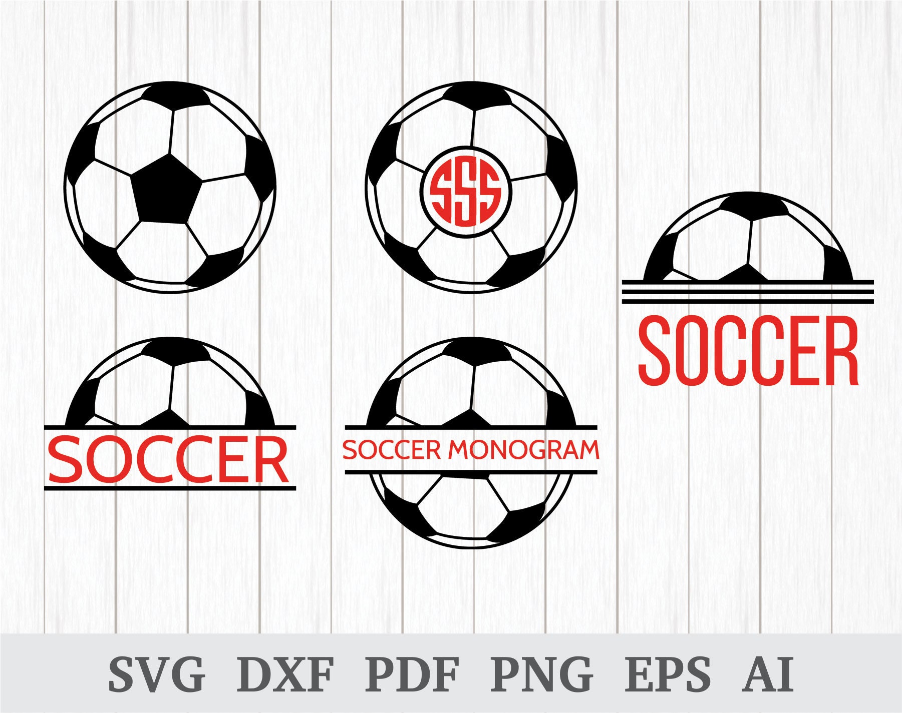 Soccer Ball Monogram SVG Soccer Ball SVG Soccer Monogram Etsy