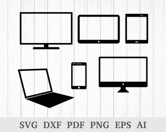 Computer Svg, Phone SVG File, Electronics svg , Laptop svg, I phone svg, cutting files, cricut & silhouette, vinyl, dxf, ai, pdf, png, eps