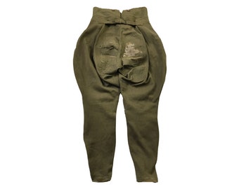Vintage 30's Japanese Distressed Wool Cotton Blend Jodhpurs Riding