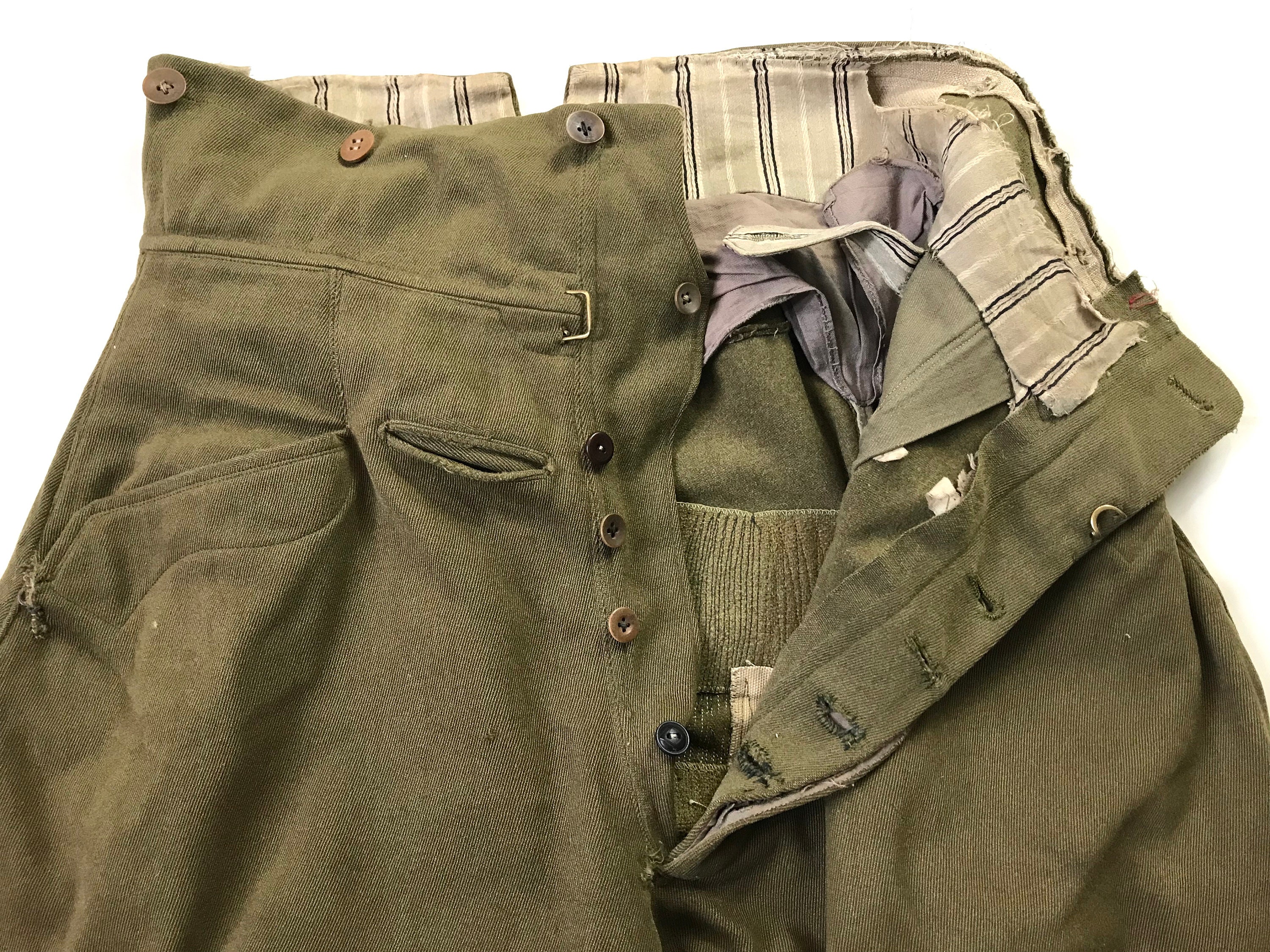 Vintage 30's Japanese Distressed Wool Cotton Blend Jodhpurs Vintage 30's Japanese Distressed Wool Cotton Blend Jodhpurs