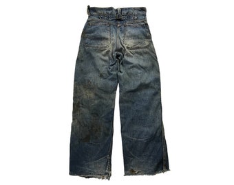 Vintage 30's Indigo Denim Boro Patchwork Sashiko Repaired Vintage 30's Indigo Denim Boro Patchwork Sashiko Repaired