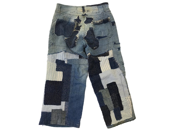KAPITAL Patchwork Boro Denim Jeans | eBay