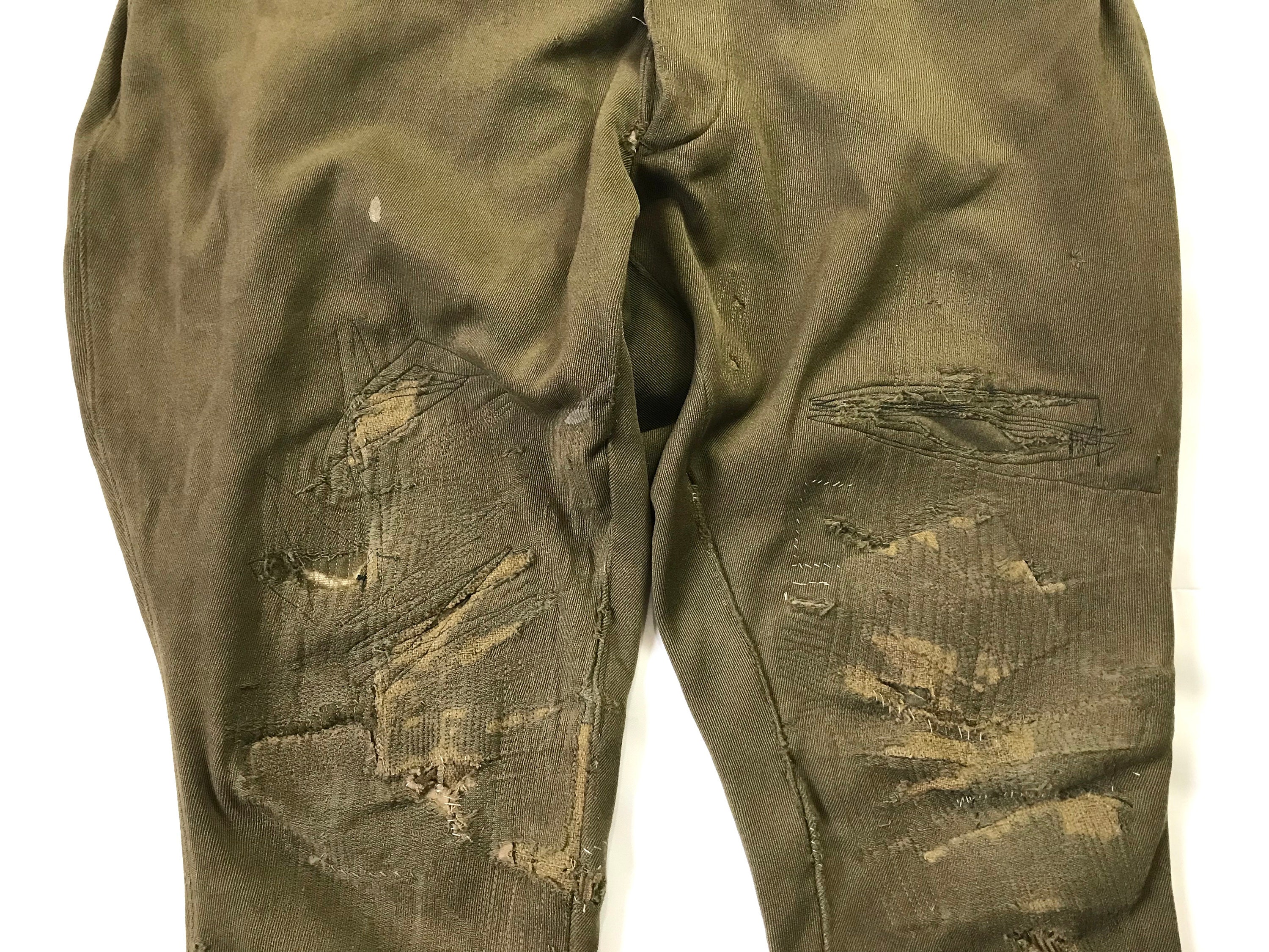 Vintage 30's Japanese Distressed Wool Cotton Blend Jodhpurs Riding