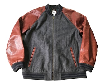 Vintage GAP Wool Leather Raglan Varsity Jacket (VSG-6)