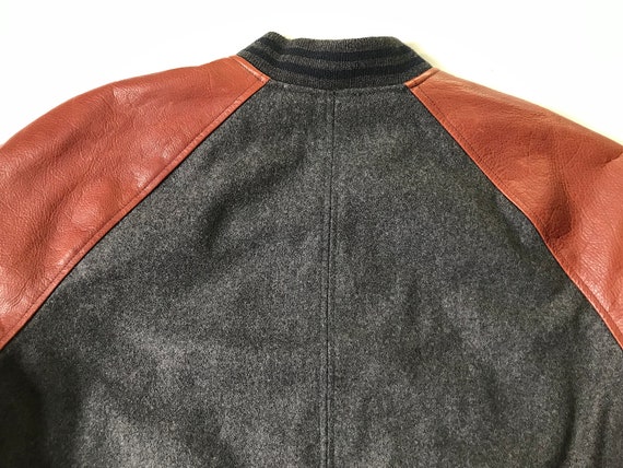 Vintage GAP Wool Leather Raglan Varsity Jacket (V… - image 7