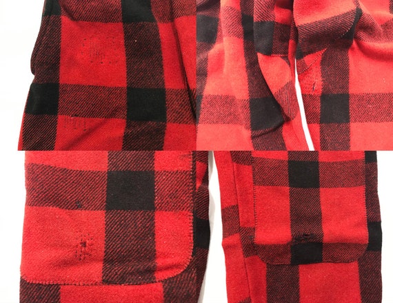 パンツ Vintage CHIPPEWA RED Hunter Pants Vintage 50's Repaired Chippewa Buffalo Plaid Red Black