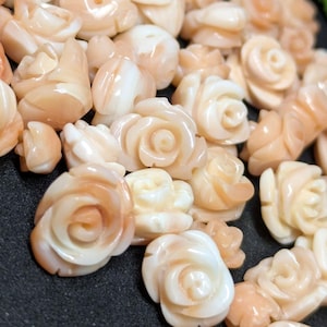 Natural Coral Carved Gemstone, Flower shape Coral Gemstone Pink Coral Carving Stone, Coral Gemstone, Carved Gemstone