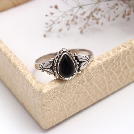 Etsy black shop onyx ring