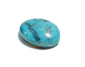 Piedra preciosa natural turquesa, cabujón de turquesa certificado, turquesa natural suelta de forma ovalada, cabujón azul cielo, fabricación de joyas de turquesa