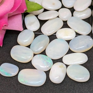 Australian Opal Gemstones Lot, Oval Shape Opal Lot, October Birthstone, Opal Cabochon Lot, Jewelry Making