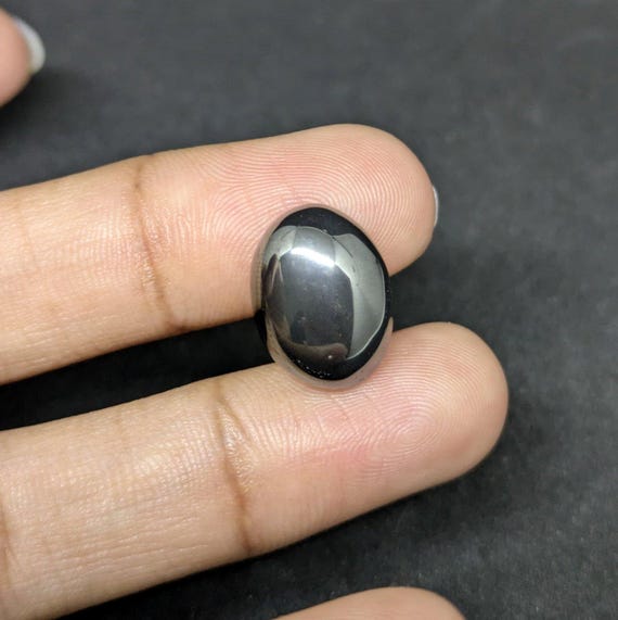 Natural Hematite Gemstone Oval Shape Cabochon Hematite Healing
