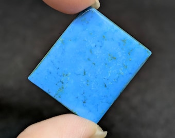Piedra preciosa turquesa, piedra preciosa turquesa suelta en forma de rectángulo, piedra natal de diciembre, cabujón turquesa, fabricación de joyas con turquesa
