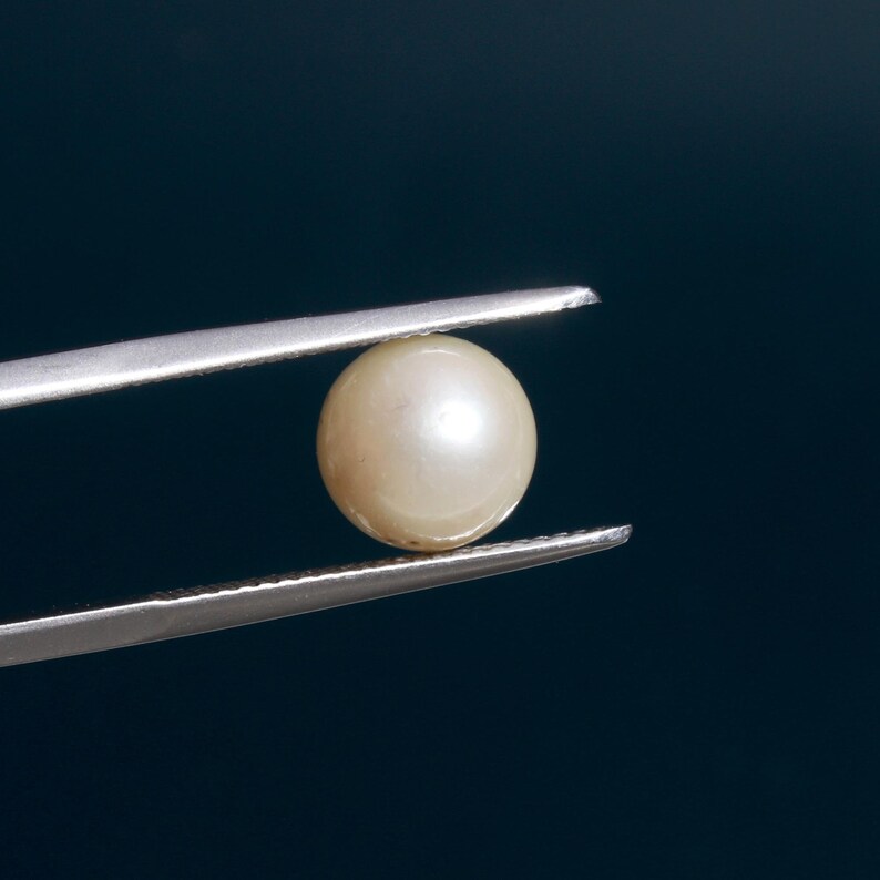 South Sea Natural Pearl, Certified Loose Pearl, Round Shape South Sea Pearl, Healing Gemstone Jewelry Making, June Birthstone image 2