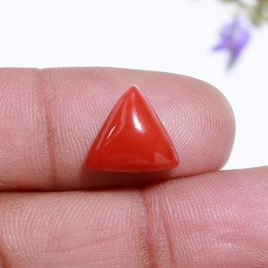 Red Coral Gemstone Real & Certified Natural Jewelry Making Gemstone, Gift For Her Gemstone Engagement Ring, Triangular Shaped Coral Cabochon