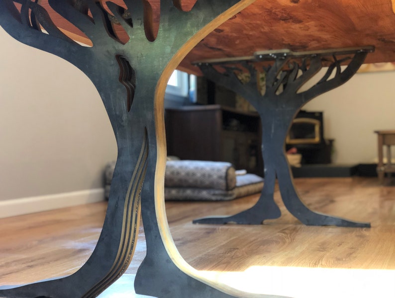 Live Oak Tree Metal Dining Table Legs Etsy