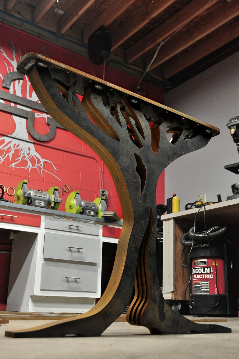 Live Oak Tree Metal Dining Table Legs Etsy