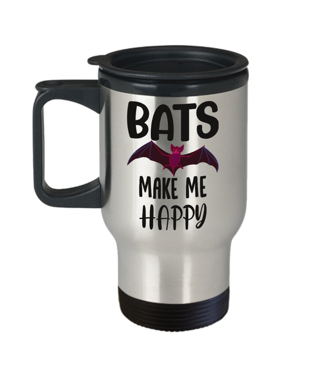 Funny Bat Gifts Bat Travel Mug Gift For Bat Lover Bat Etsy