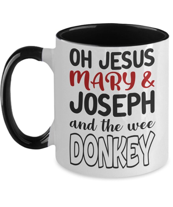 jesus mary and joseph and the wee donkey tshirt