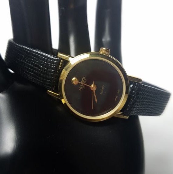 Helbros Women\'s Gold and Black Watch Rare Helbros Gold Tone Women main image 4