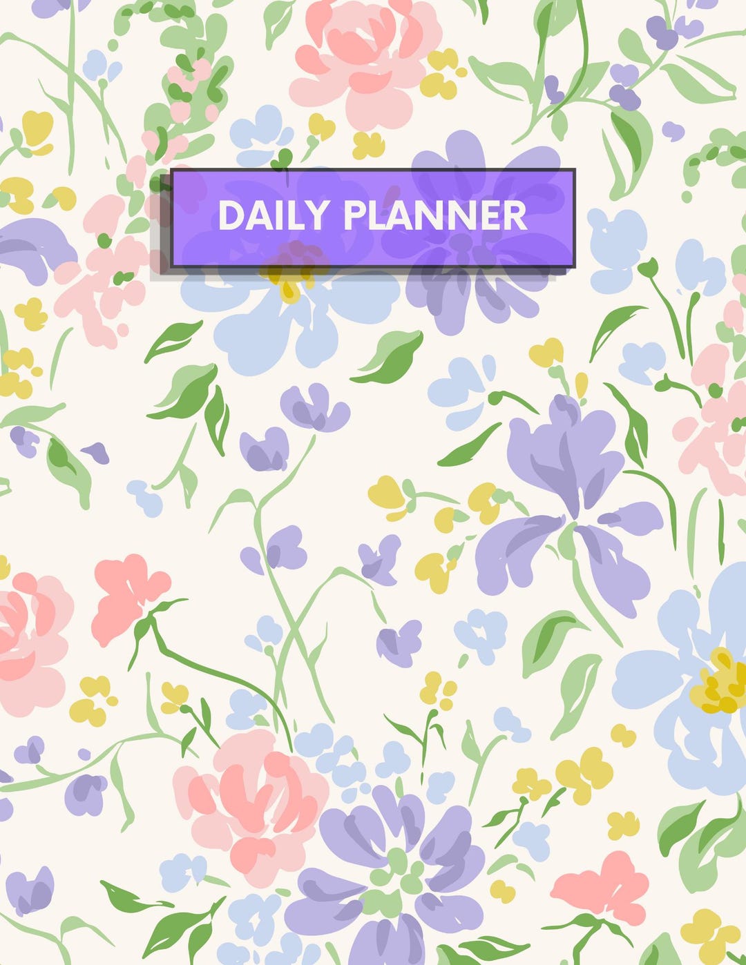 Floral Daily Planner Printable | Hourly Schedule, to Do List, Gratitude ...