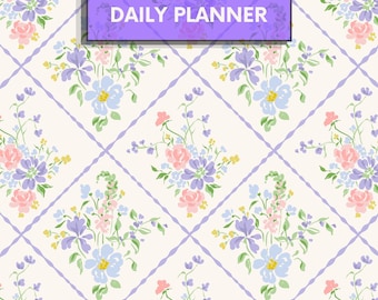 Floral Daily Planner Printable | Hourly Schedule, to Do List, Gratitude ...