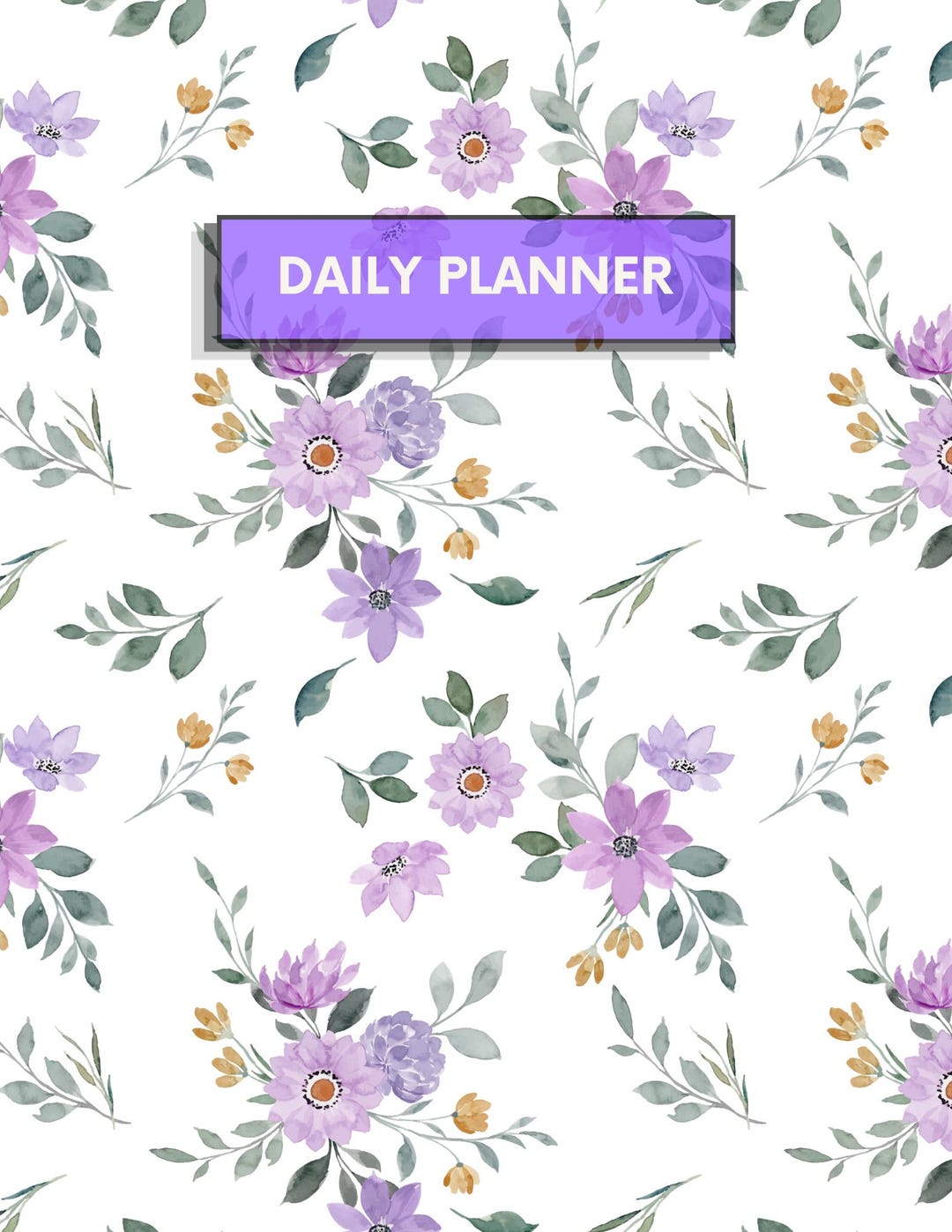 Floral Daily Planner Printable | Hourly Schedule, to Do List, Gratitude ...