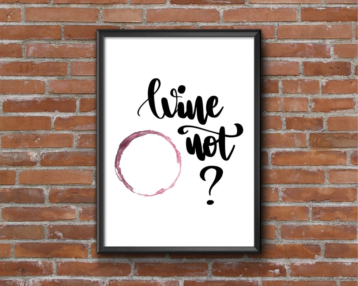 Wine Not Instant Download Printable Art, Wine Stain Poster, Modern Wall ...