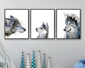 wolf nursery decor