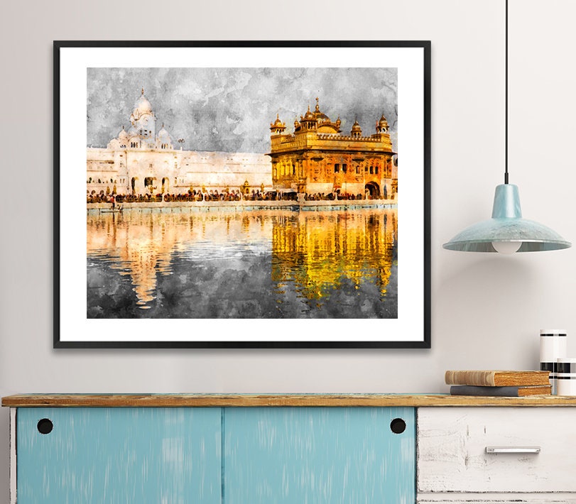 India Golden Temple Sikh Wall Art Prints India poster India Etsy