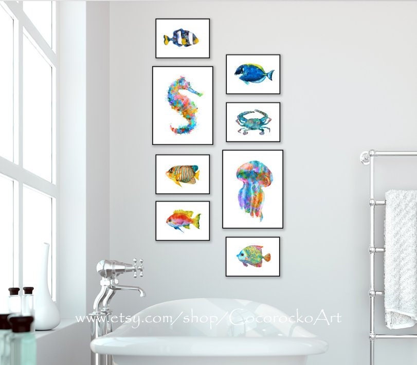 Bathroom Beach Wall Decor - Pink Sand Beach Print Ocean Wall Art