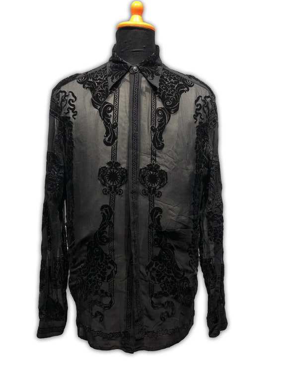 Gianni Versace Silk Sheer Shirt 1990s Rare