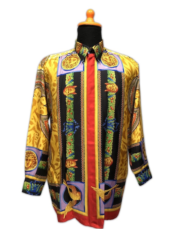 Gianni Versace Silk Shirt Baroque 1990s