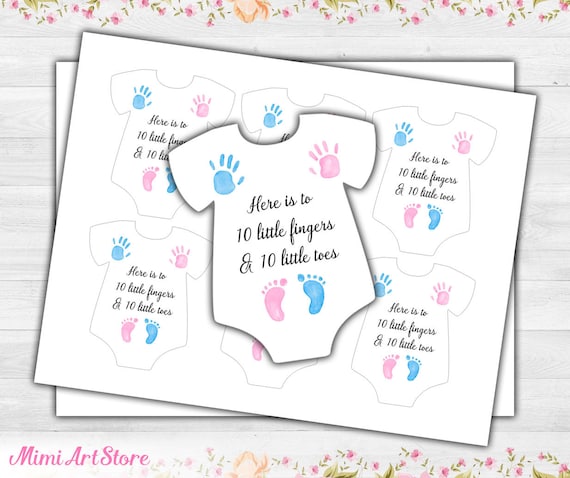 Gift Tag - 10 fingers... blue Gift Tag - 10 fingers... blue