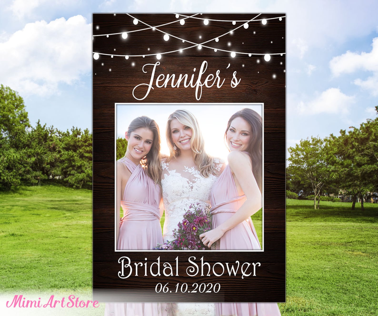 Rustic Bridal Shower Photo Prop Frame. Bridal Brunch Wedding - Etsy