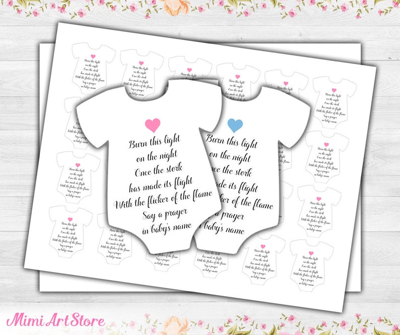 Baby Shower Candle Tags. Printable Burn This Candle Gift ...
