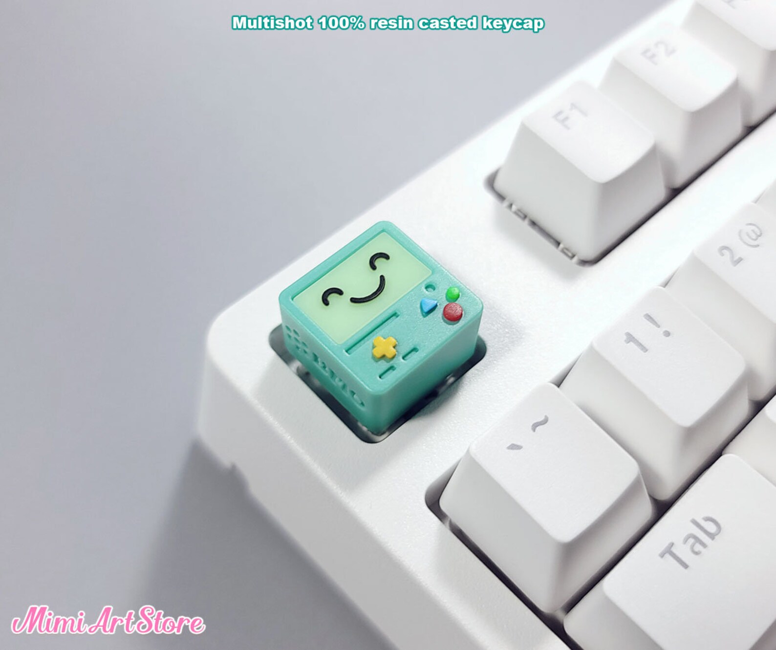 BMO Keycap. BMO Artisan Keycap. Custom Cherry MX Keycap. Cute Resin Keycap. Gift for Boyfriend. Gamer Gift for him. Chritsmas Gift for her