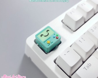 BMO Keycap. BMO Artisan Keycap. Custom Cherry MX Keycap. Cute Resin Keycap. Gift for Boyfriend. Gamer Gift for him. Chritsmas Gift for her