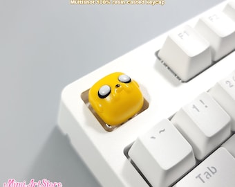 Jake Artisan Keycap. Custom Cherry MX Keycap. Jake Keycap. Jake the dog Resin Keycap. Boyfriend gift. Gamer Gift for him. Nerdy Gift for her