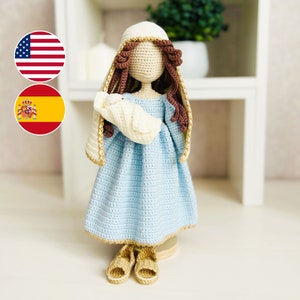 Amigurumi doll clothes pattern, crochet doll outfit, Amigurumi doll clothes, crochet nativity clothes, crochet baby Jesus