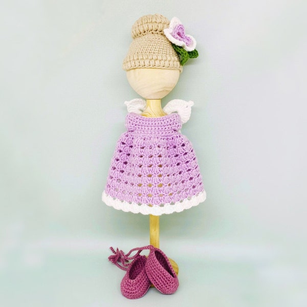 Amigurumi fairy doll clothes pattern, crochet fairy outfit, crochet fairy doll clothes pattern, fairy wings crochet pattern, fairy doll