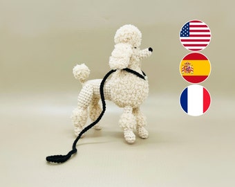 Crochet Poodle Pattern, Amigurumi Dog, 5 inch Toy (PDF Pattern)
